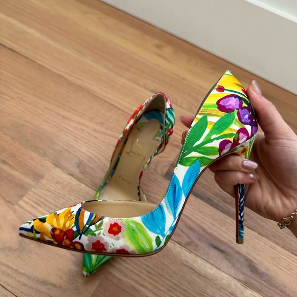 flower print christian louboutin heels - Picture 1 of 8